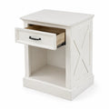 Mesita de noche de madera con caj¨®n y estante 60x40x70 cm